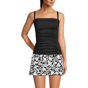 Land’s End Bandeau Swimsuit Top Tankini Removable Straps Built in Bra Size14 NWT